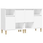 Vidaxl buffets 2 pcs blanc 60x35x70 cm bois d'ingnierie