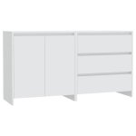 Vidaxl buffets 2 pcs blanc bois d'ing�nierie