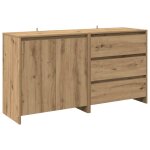 Vidaxl buffet 2 pcs ch�ne artisanal bois d'ing�nierie