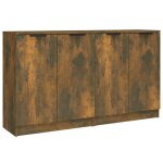 Vidaxl buffets 2 pcs ch�ne fum� 60x30x70 cm bois d'ing�nierie