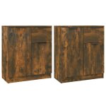 Vidaxl buffets 2 pcs chêne fumé 60x30x70 cm bois d'ingénierie Vidaxl buffets 2 pcs chêne fumé 60x30x70 cm bois d'ingénierie