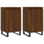 Vidaxl buffets 2 pcs ch�ne marron 40x35x70 cm bois d'ing�nierie