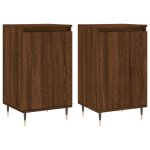Vidaxl buffets 2 pcs ch�ne marron 40x35x70 cm bois d'ing�nierie
