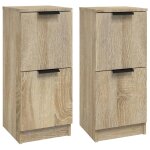 Vidaxl buffets 2 pcs chne sonoma 30x30x70 cm bois d'ingnierie