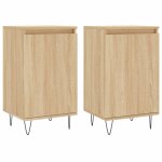 Vidaxl buffets 2 pcs chne sonoma 40x35x70 cm bois d'ingnierie