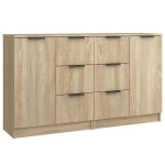 Vidaxl buffets 2 pcs ch�ne sonoma 60x30x70 cm bois d'ing�nierie