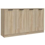 Vidaxl buffets 2 pcs ch�ne sonoma 60x30x70 cm bois d'ing�nierie