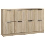 Vidaxl buffets 2 pcs ch�ne sonoma 60x30x70 cm bois d'ing�nierie