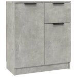 Vidaxl buffets 2 pcs gris bton 60x30x70 cm bois d'ingnierie