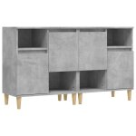 Vidaxl buffets 2 pcs gris b�ton 60x35x70 cm bois d'ing�nierie