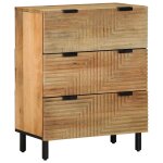 Vidaxl buffets 2 pcs marron 60x33x75 cm bois massif de manguier