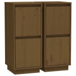 Vidaxl buffets 2 pcs marron miel 31, 5x34x75 cm bois massif de pin Vidaxl buffets 2 pcs marron miel 31, 5x34x75 cm bois massif de pin