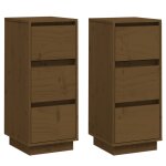 Vidaxl buffets 2 pcs marron miel 32x34x75 cm bois massif de pin Vidaxl buffets 2 pcs marron miel 32x34x75 cm bois massif de pin
