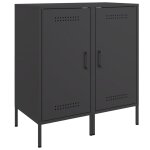 Vidaxl buffets 2 pcs noir 36x39x79 cm acier