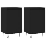 Vidaxl buffets 2 pcs noir 40x35x70 cm bois d?ing�nierie