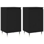 Vidaxl buffets 2 pcs noir 40x35x70 cm bois d?ing�nierie