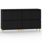 Vidaxl buffets 2 pcs noir 60x35x70 cm bois d'ing�nierie