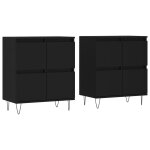 Vidaxl buffets 2 pcs noir bois d'ing�nierie