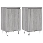 Vidaxl buffets 2 pcs sonoma gris 40x35x70 cm bois d'ingnierie