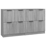 Vidaxl buffets 2 pcs sonoma gris 60x30x70 cm bois d'ingénierie Vidaxl buffets 2 pcs sonoma gris 60x30x70 cm bois d'ingénierie