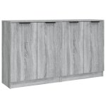 Vidaxl buffets 2 pcs sonoma gris 60x30x70 cm bois d'ingnierie
