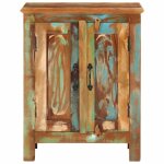 Vidaxl buffet avec 2 portes 55x30x70 cm bois massif de r�cup�ration