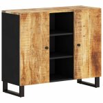 Vidaxl buffet avec 2 portes 90x33x75 cm bois massif de manguier