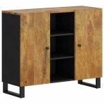 Vidaxl buffet avec 2 portes 90x33x75 cm bois massif de manguier