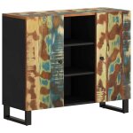 Vidaxl buffet avec 2 portes 90x33x75 cm bois massif de r�cup�ration