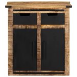 Vidaxl buffet avec 2 tiroirs 55x35x60 cm bois massif de manguier