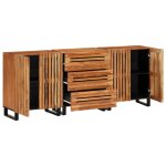 Vidaxl buffets 3 pcs 60x34x75 cm bois d'acacia massif