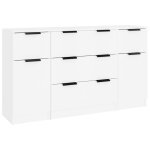 Vidaxl buffets 3 pcs blanc bois d'ingénierie Vidaxl buffets 3 pcs blanc bois d'ingénierie