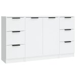 Vidaxl buffets 3 pcs blanc bois d'ingénierie Vidaxl buffets 3 pcs blanc bois d'ingénierie