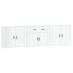 Vidaxl buffets 3 pcs blanc bois d'ingénierie Vidaxl buffets 3 pcs blanc bois d'ingénierie
