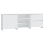 Vidaxl buffets 3 pcs blanc bois d'ing�nierie