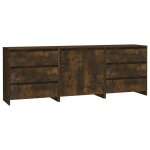 Vidaxl buffets 3 pcs ch�ne fum� bois d'ing�nierie
