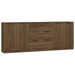 Vidaxl buffets 3 pcs chne marron bois d'ingnierie