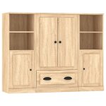 Vidaxl buffets 3 pcs chêne sonoma bois d'ingénierie Vidaxl buffets 3 pcs chêne sonoma bois d'ingénierie
