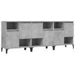Vidaxl buffets 3 pcs gris bton 60x35x70 cm bois d'ingnierie
