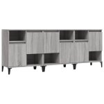 Vidaxl buffets 3 pcs sonoma gris 60x35x70 cm bois d'ingnierie