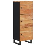 Vidaxl buffet avec 3 portes 40x33x110 cm bois massif d'acacia et fer