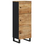 Vidaxl buffet avec 3 portes 40x33x110 cm bois massif manguier et fer