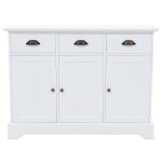 Vidaxl buffet avec 3 portes mdf et bois de pin 105x35x77, 5 cm