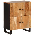 Vidaxl buffet avec 4 portes 60x33x75 cm bois massif d'acacia