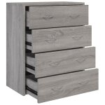 Vidaxl buffet avec 4 tiroirs 60x30, 5x71 cm sonoma gris