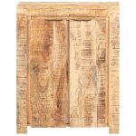 Vidaxl buffet 59x33x75 cm bois de manguier brut