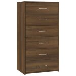 Vidaxl buffet avec 6 tiroirs chêne brun 50x34x96 cm bois d'ingénierie Vidaxl buffet avec 6 tiroirs chêne brun 50x34x96 cm bois d'ingénierie