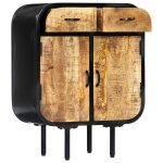 Vidaxl buffet 60x30x75 cm bois de manguier massif et fer