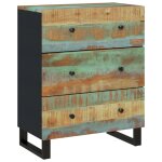 Vidaxl buffet 60x33x75 cm bois massif de r�cup�ration