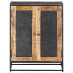 Vidaxl buffet 60x35x75 cm bois de manguier brut